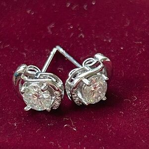 Moissanite Diamond 1.0 CT stud earrings
